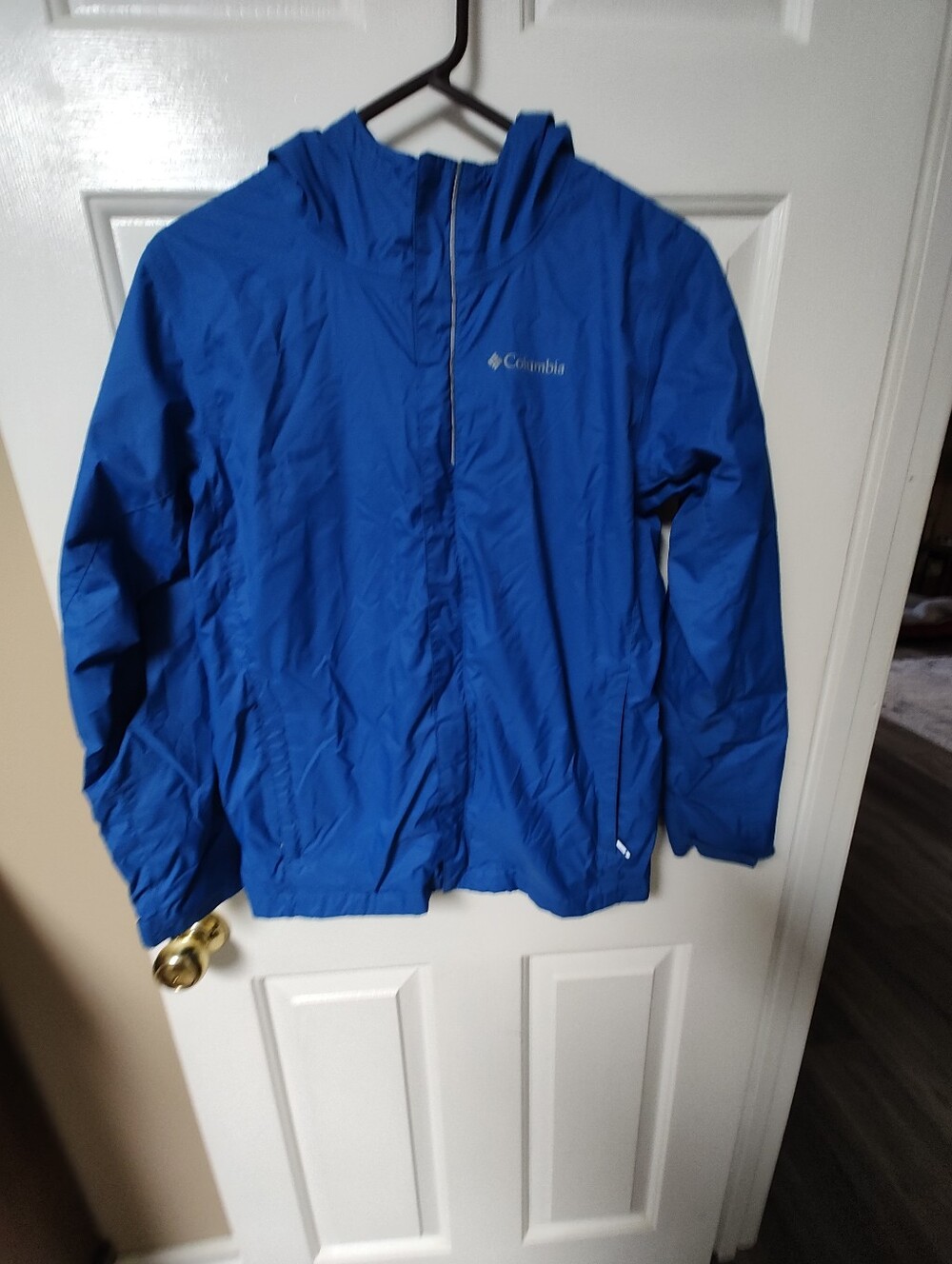 Columbia Kids Blue Hooded Raincoat/windbreaker